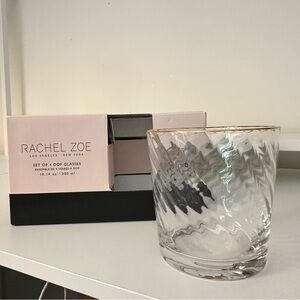 Rachel Zoe Gold Rimmed Clear DOF Glasses - Set of 4